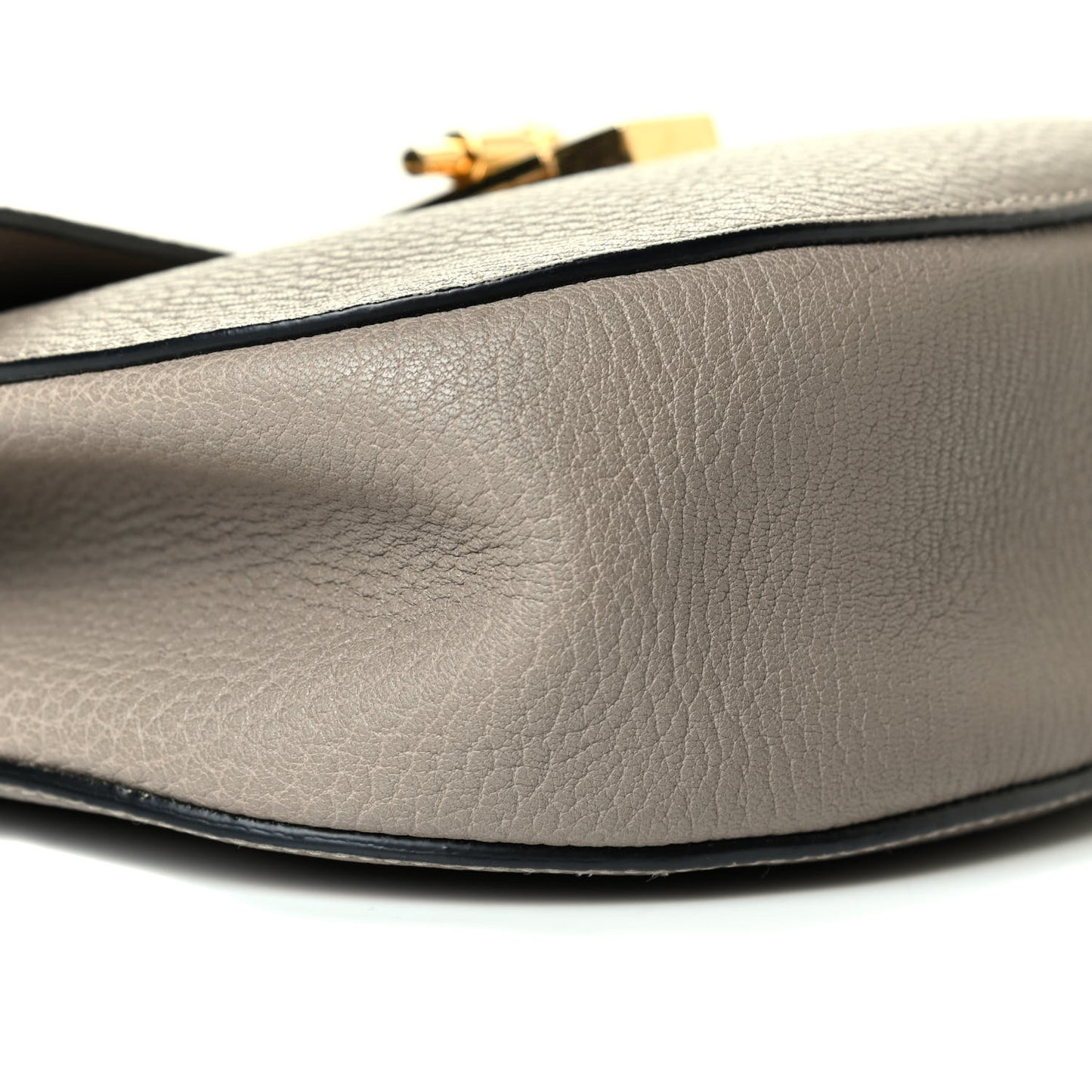 Grained Lambskin Drew Shoulder Bag Motty Grey
