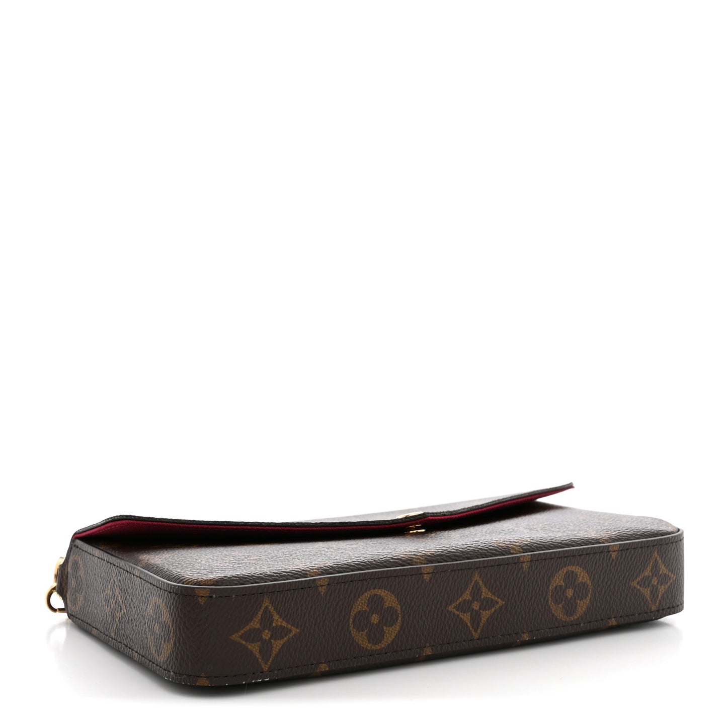 Monogram Pochette Felicie Chain Wallet Fuchsia