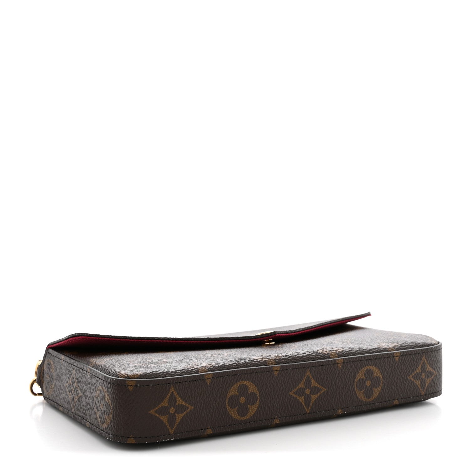 Louis Vuitton Monogram Pochette Felicie Chain Wallet Fuchsia 4 of 12