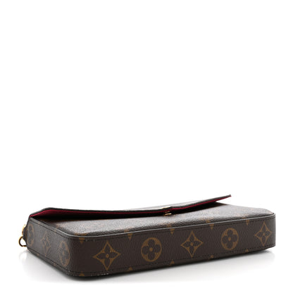 Louis Vuitton Monogram Pochette Felicie Chain Wallet Fuchsia 4 of 12