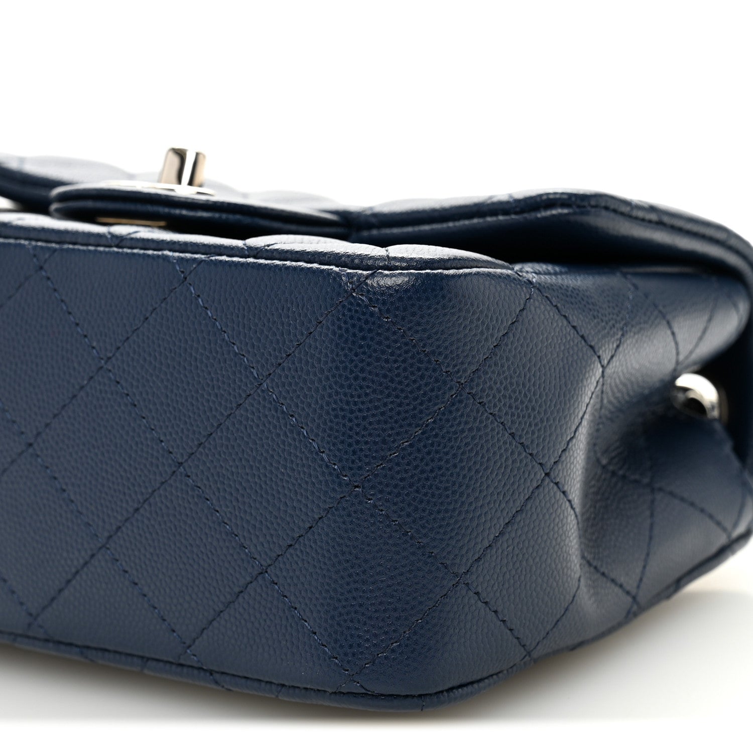 Chanel Caviar Quilted Mini Square Flap Navy 10 of 11