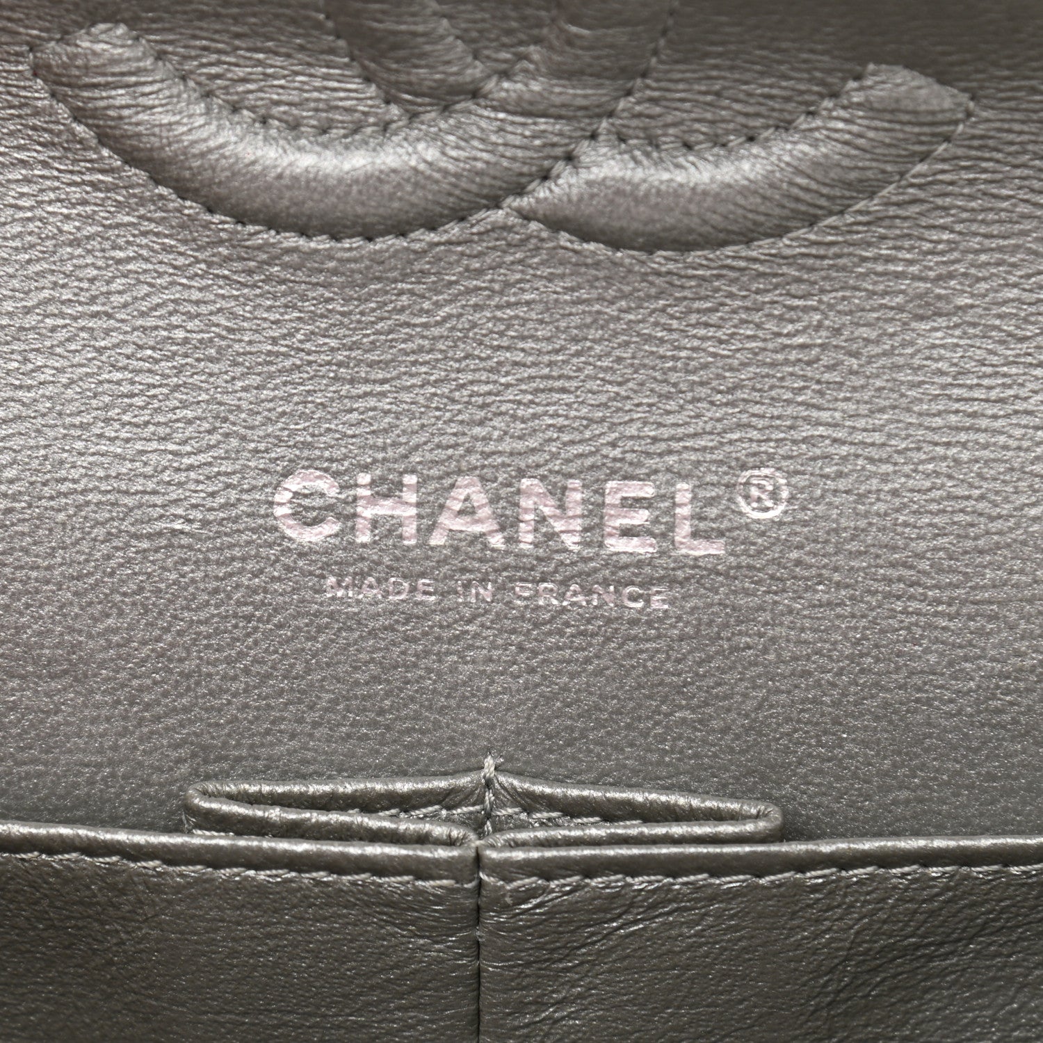 Chanel Glazed Calfskin Grommet Embellished Medium Airline Double Flap Silver 6 of 13