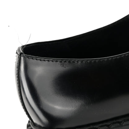 Prada Spazzolato Metal Triangle Logo 50mm Loafers 38 Black 12 of 13