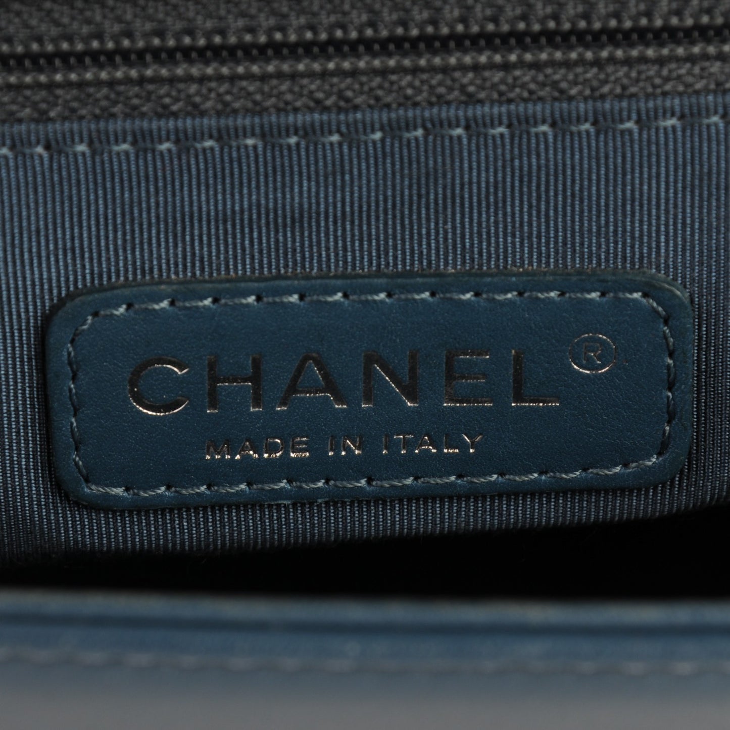 Lambskin Quilted New Medium Boy Flap Dark Blue