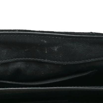 Saint Laurent Suede Y Quilted Monogram Toy Loulou Crossbody Bag Black 11 of 12