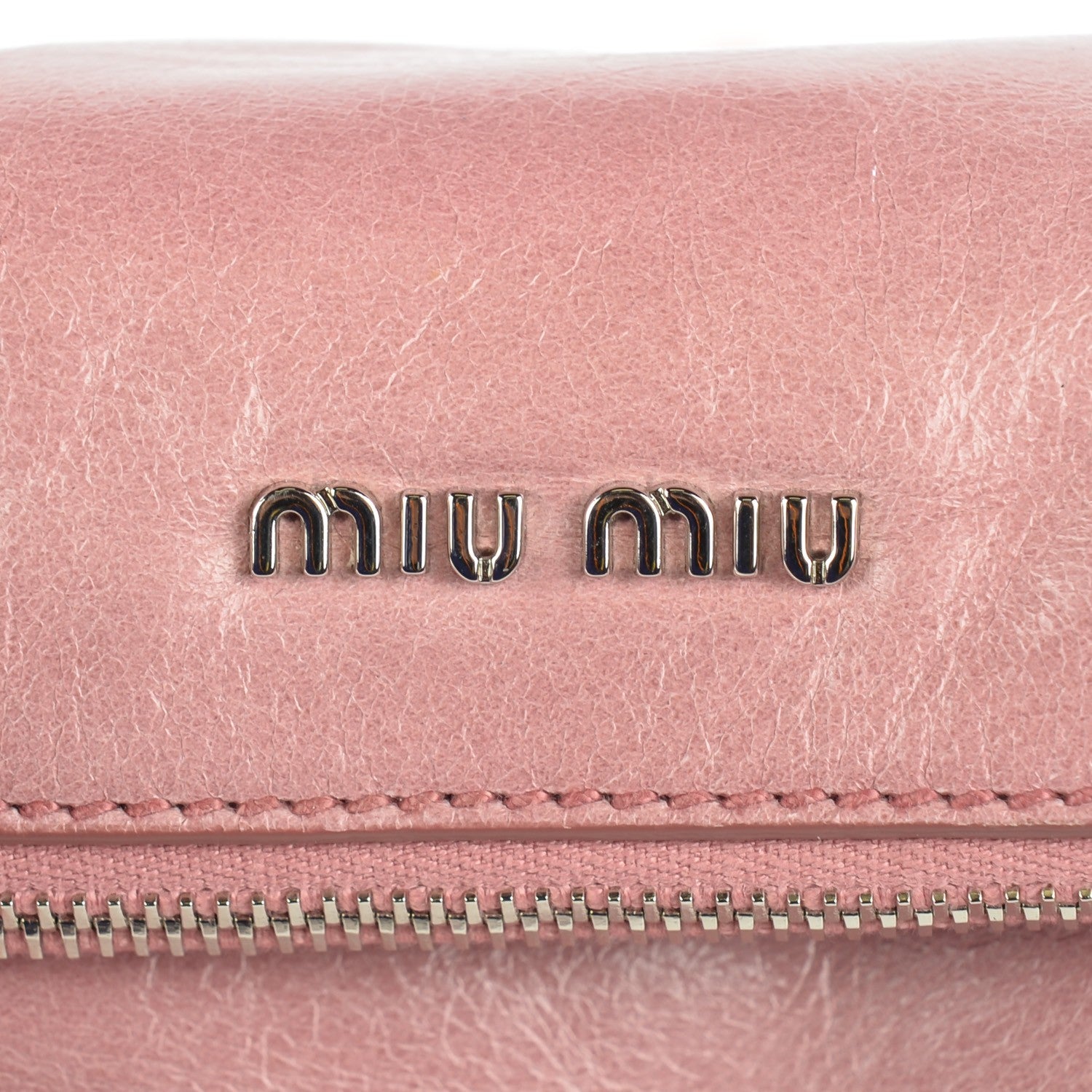 Miu Miu Vitello Lux Mini Bow Bag Loto 6 of 9