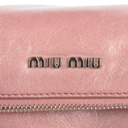 Miu Miu Vitello Lux Mini Bow Bag Loto 6 of 9
