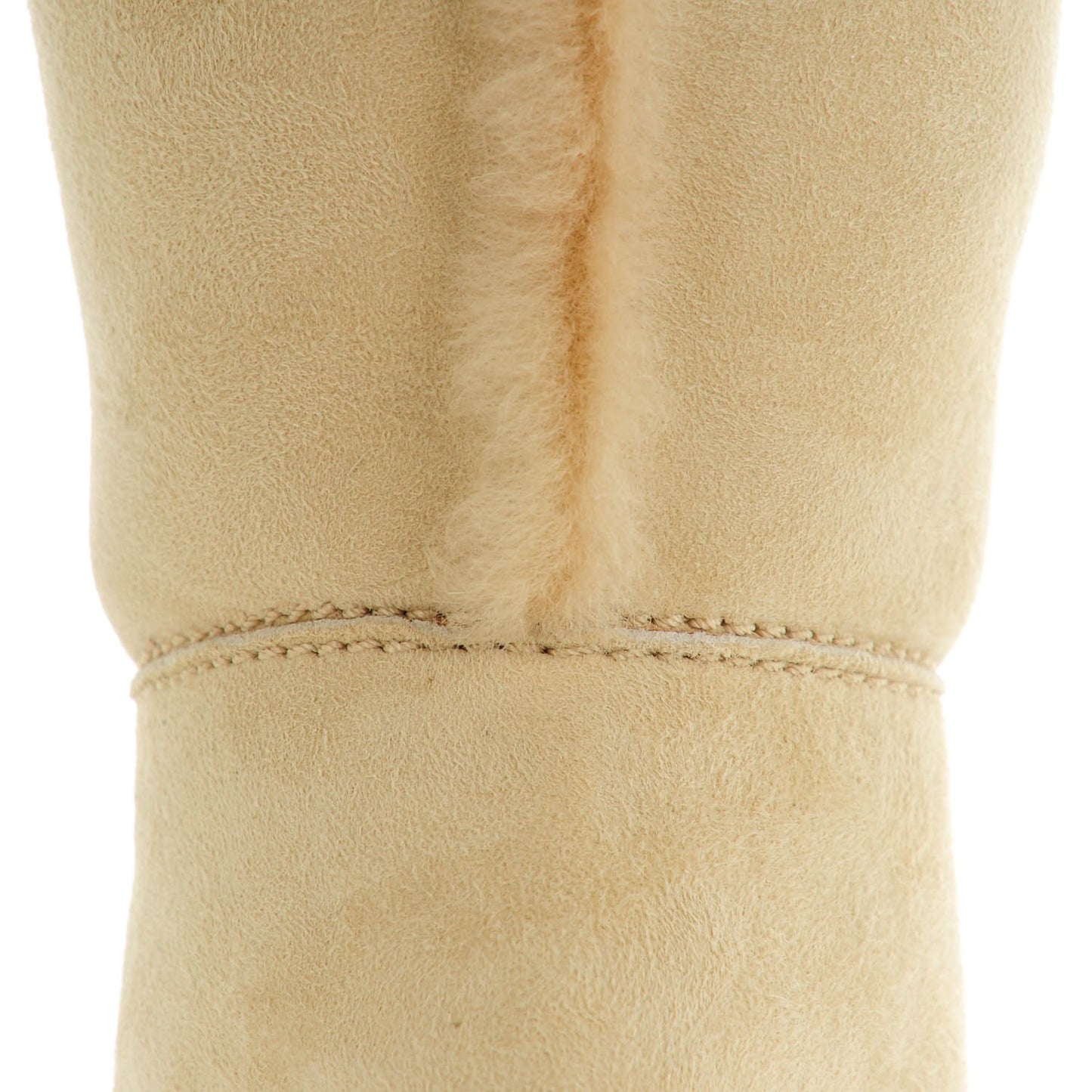Suede Shearling Knee High Boots 38