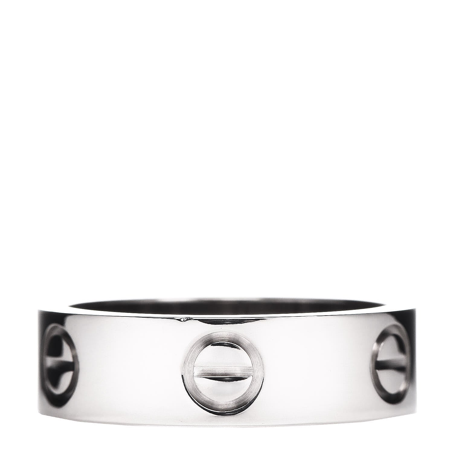 Cartier 18K White Gold 5.5mm LOVE Ring 52 6 1 of 5