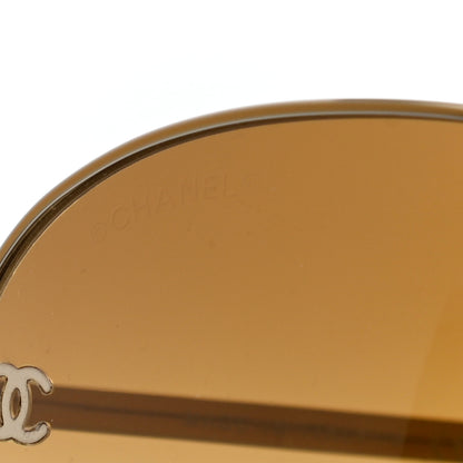 Chanel CC Aviator Sunglasses 4189-T-Q Gold 8 of 8