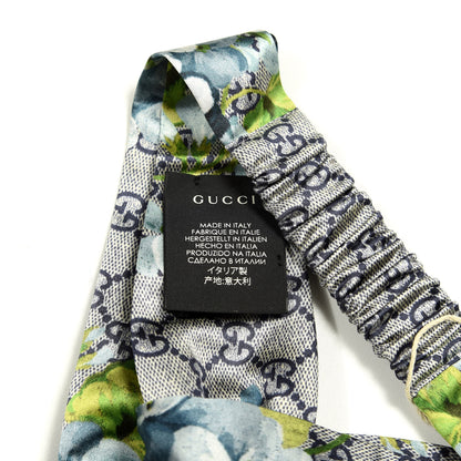 Gucci Silk Monogram Blooms Print Headband Blue 3 of 4
