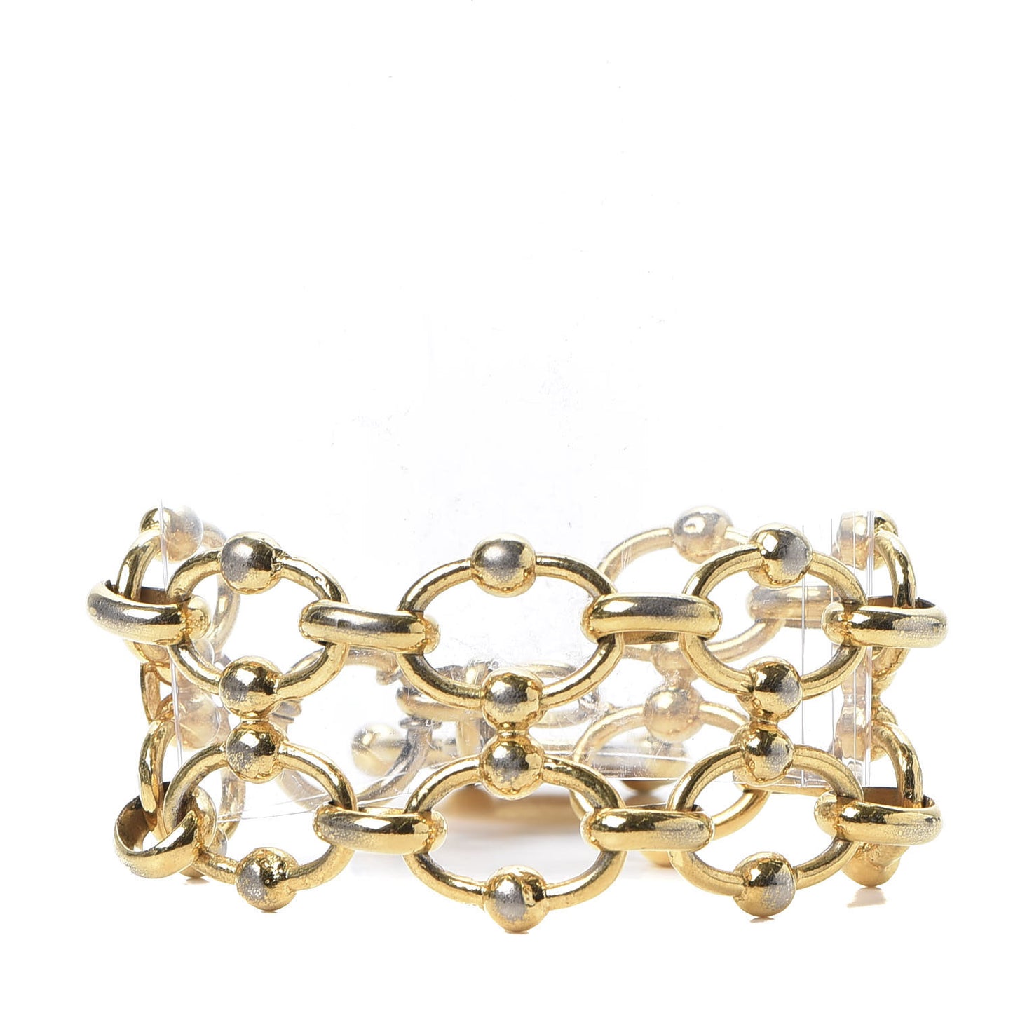 CC Medallion Chain Bracelet Gold