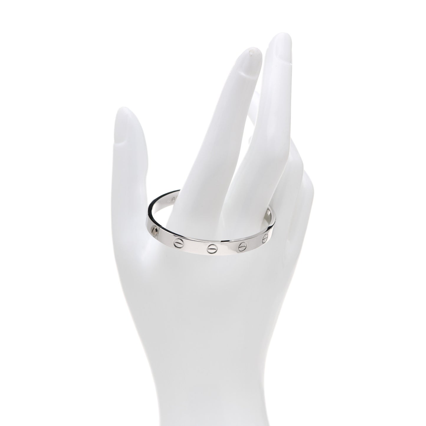 18K White Gold LOVE Bracelet 16