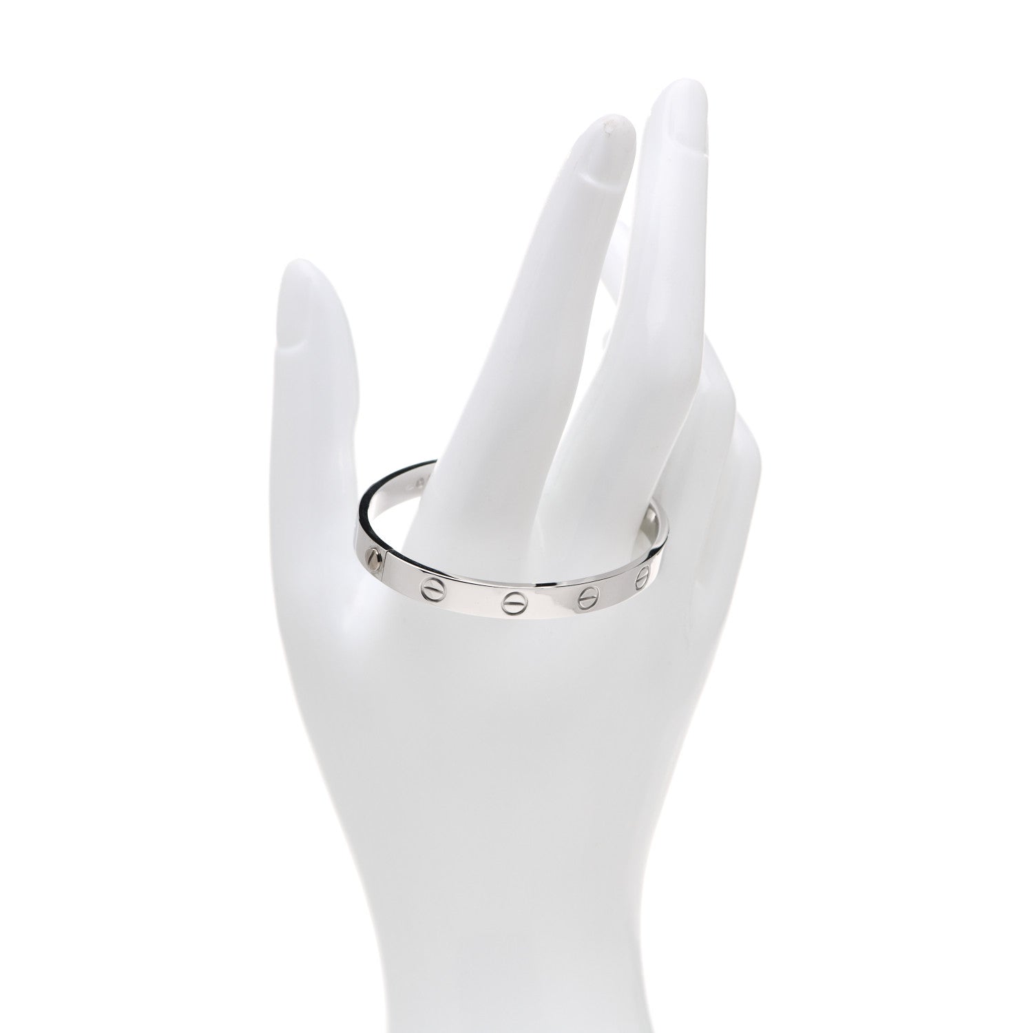 Cartier 18K White Gold LOVE Bracelet 16 2 of 6