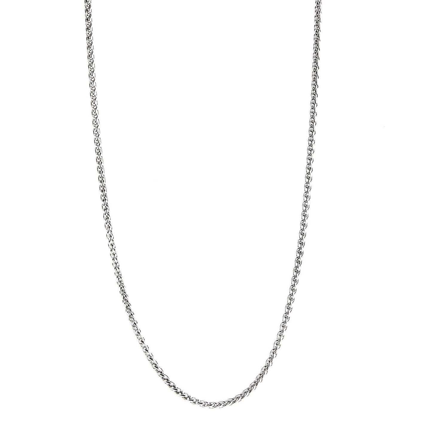 Sterling Silver 3mm Wheat Chain Necklace
