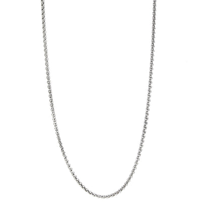 David Yurman Sterling Silver 3mm Wheat Chain Necklace 1 of 6