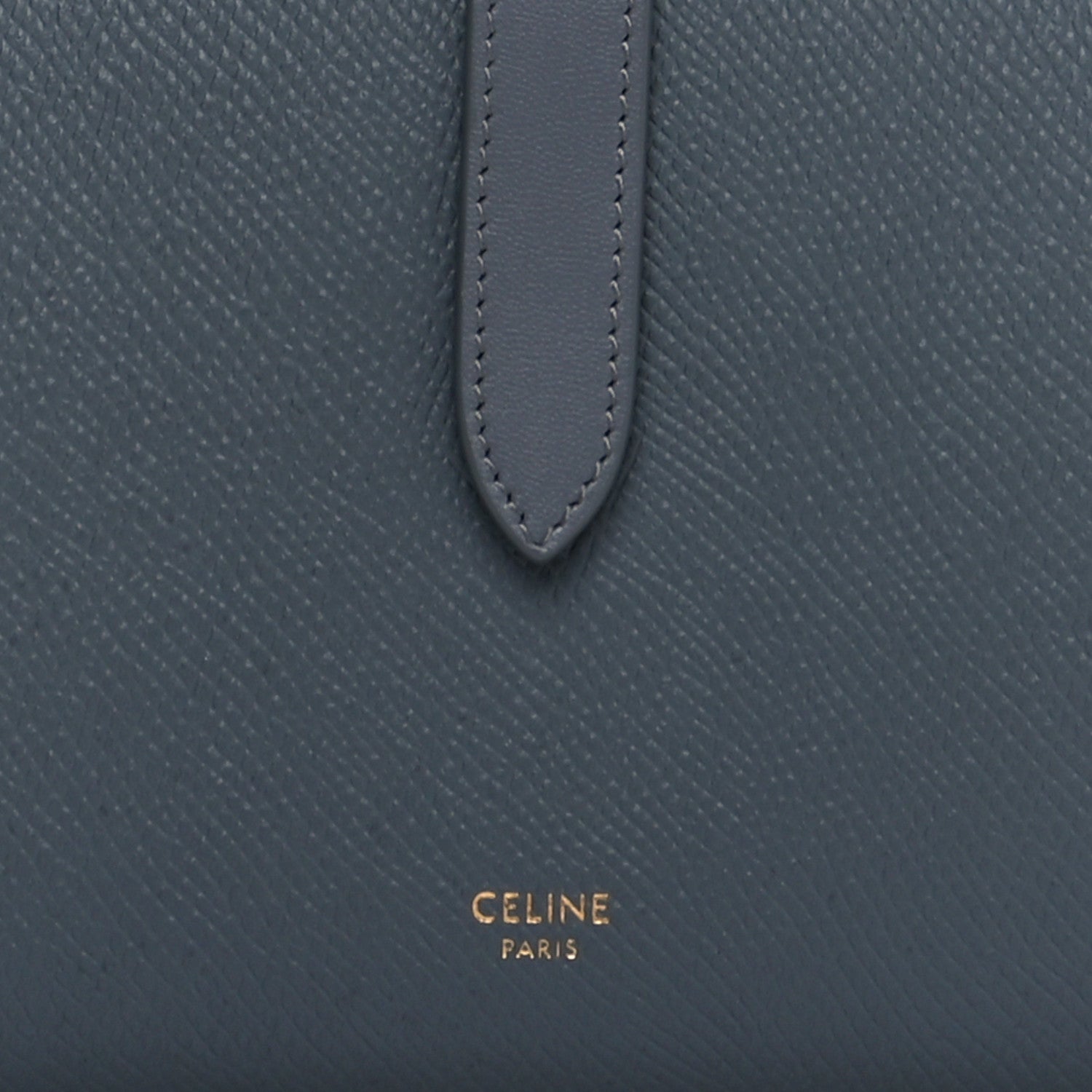 Celine Grained Calfskin Large Multifunction Strap Wallet Medium Grey 7 of 8