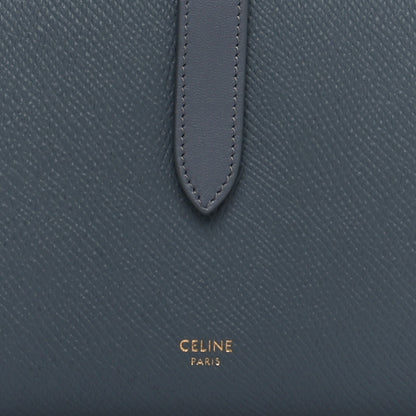 Celine Grained Calfskin Large Multifunction Strap Wallet Medium Grey 7 of 8