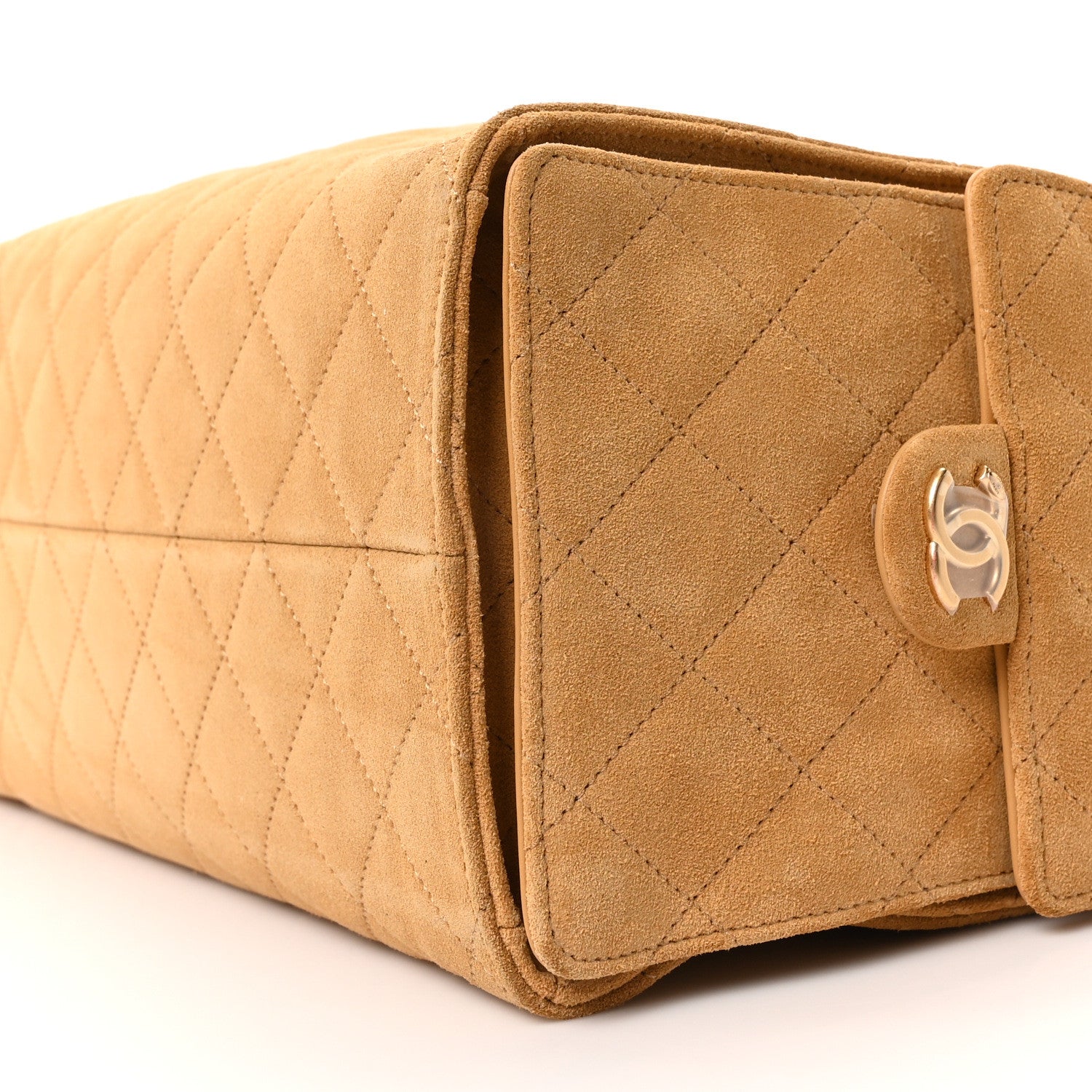 Chanel Suede Quilted Medium Chanel 25 Handbag Beige 10 of 11