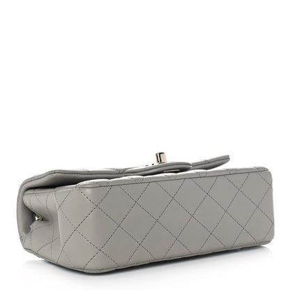 Chanel Lambskin Quilted Mini Rectangular Flap Grey 4 of 12