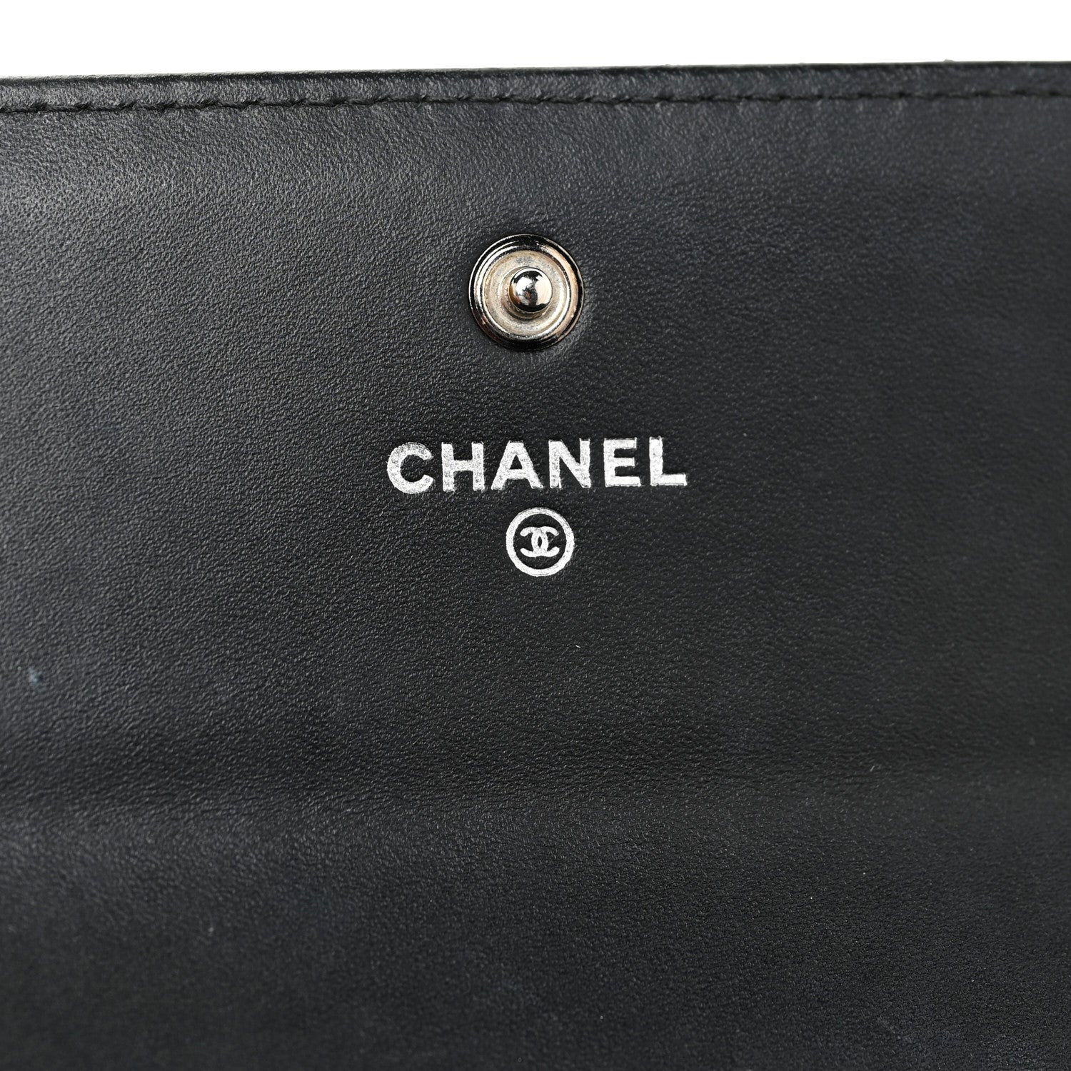 Chanel Patent Chevron Quilted Large Gusset Flap Wallet Black 8 of 21