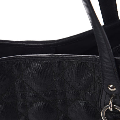 Christian Dior Coated Canvas Cannage Medium Panarea Tote Black 16 of 19