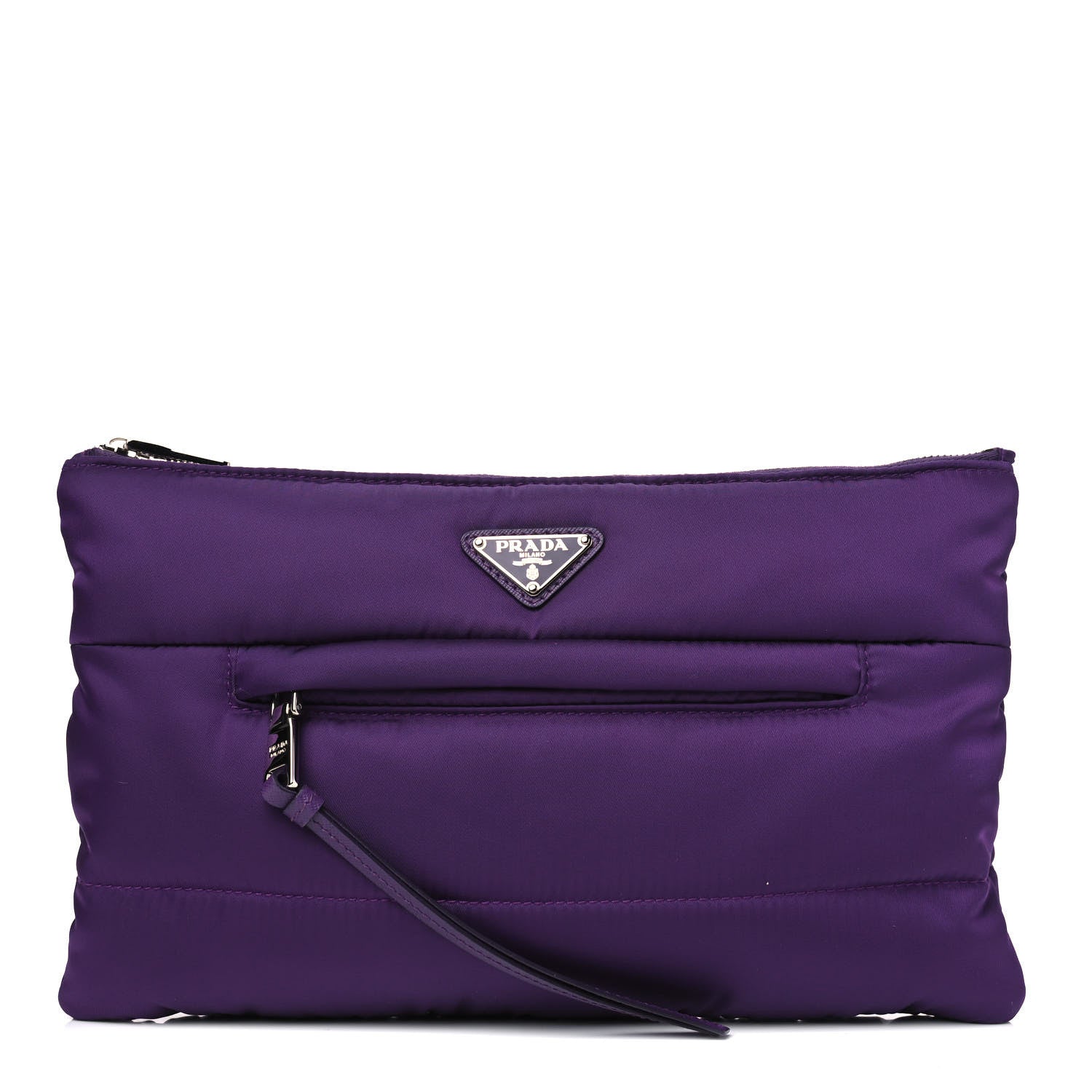 Prada Tessuto Nylon Bomber Clutch Ciclamino 1 of 4