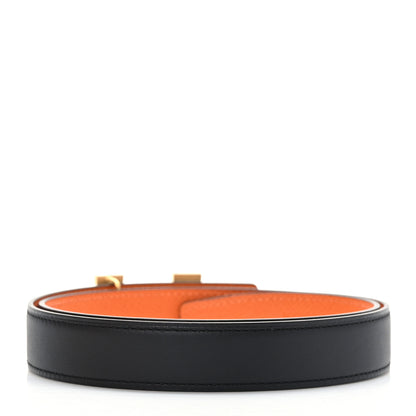 Hermes Swift Epsom 24mm Constance H Belt 70 Black Orange 2 of 5