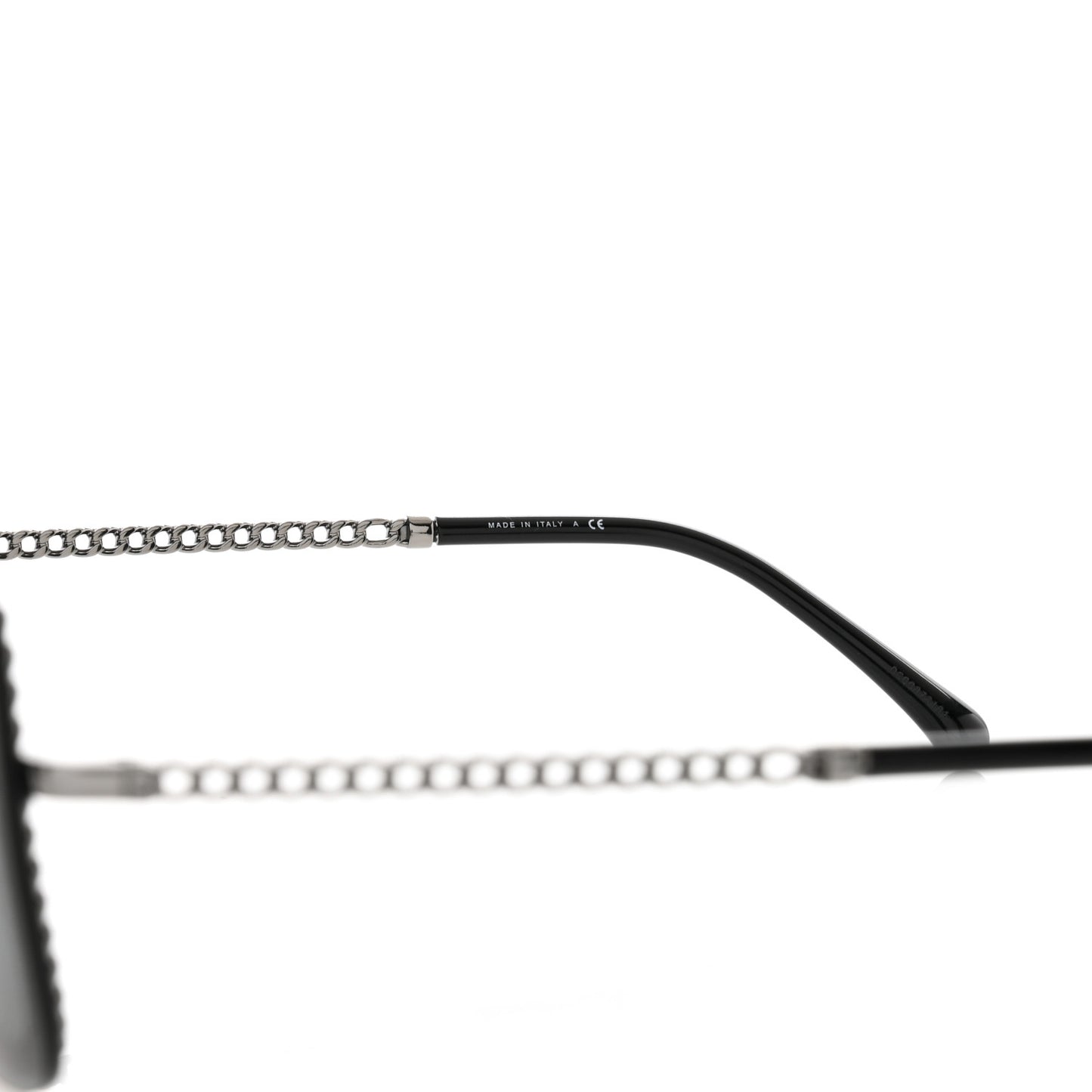 Square Removable Chain Pearl Sunglasses 4244 Black