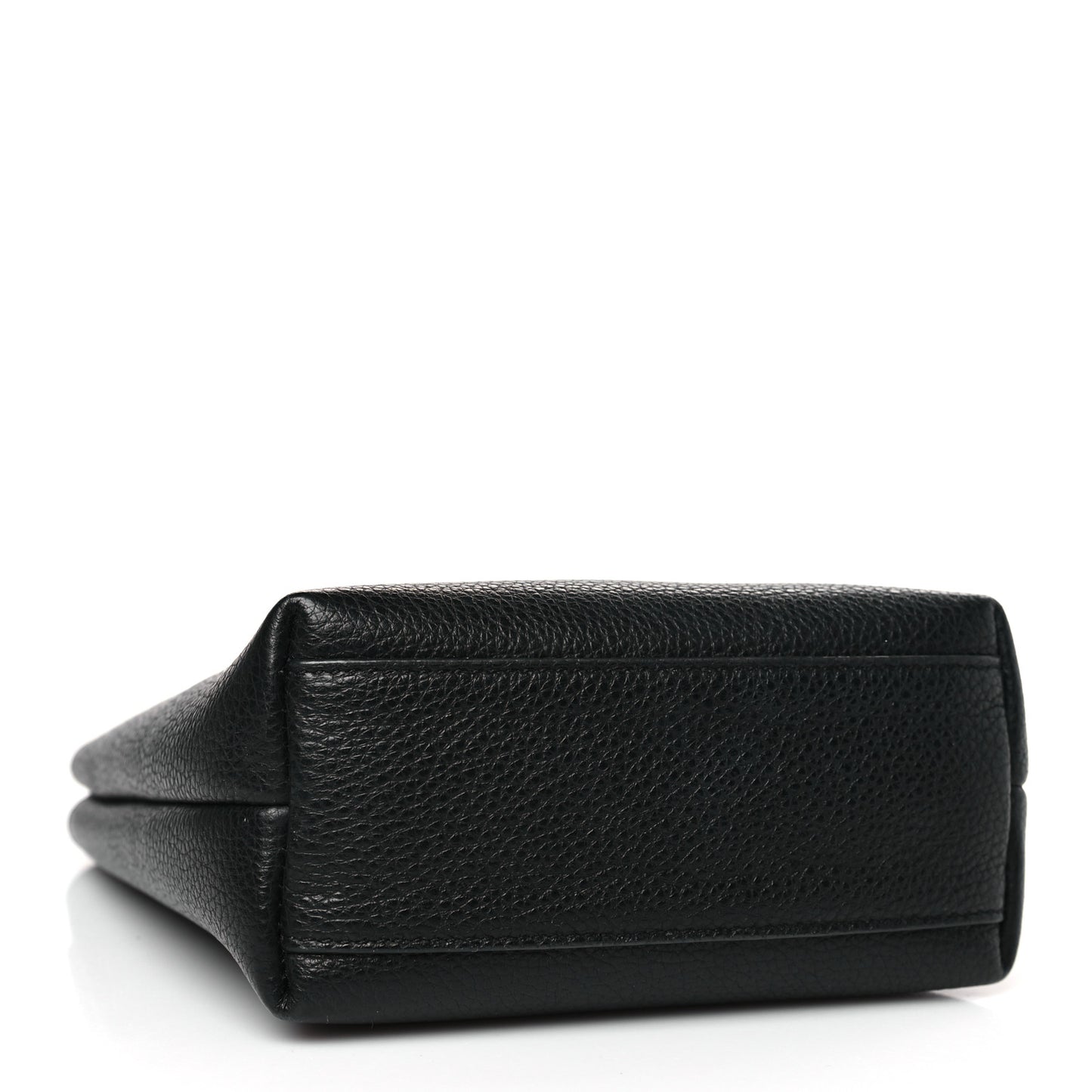 Tumbled Calfskin Gancini Mini Bag Black