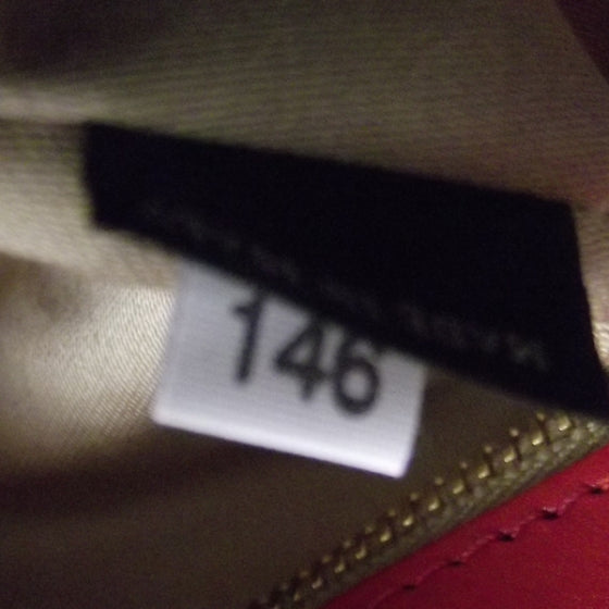Vernice Patent Gathered Tote Rosso