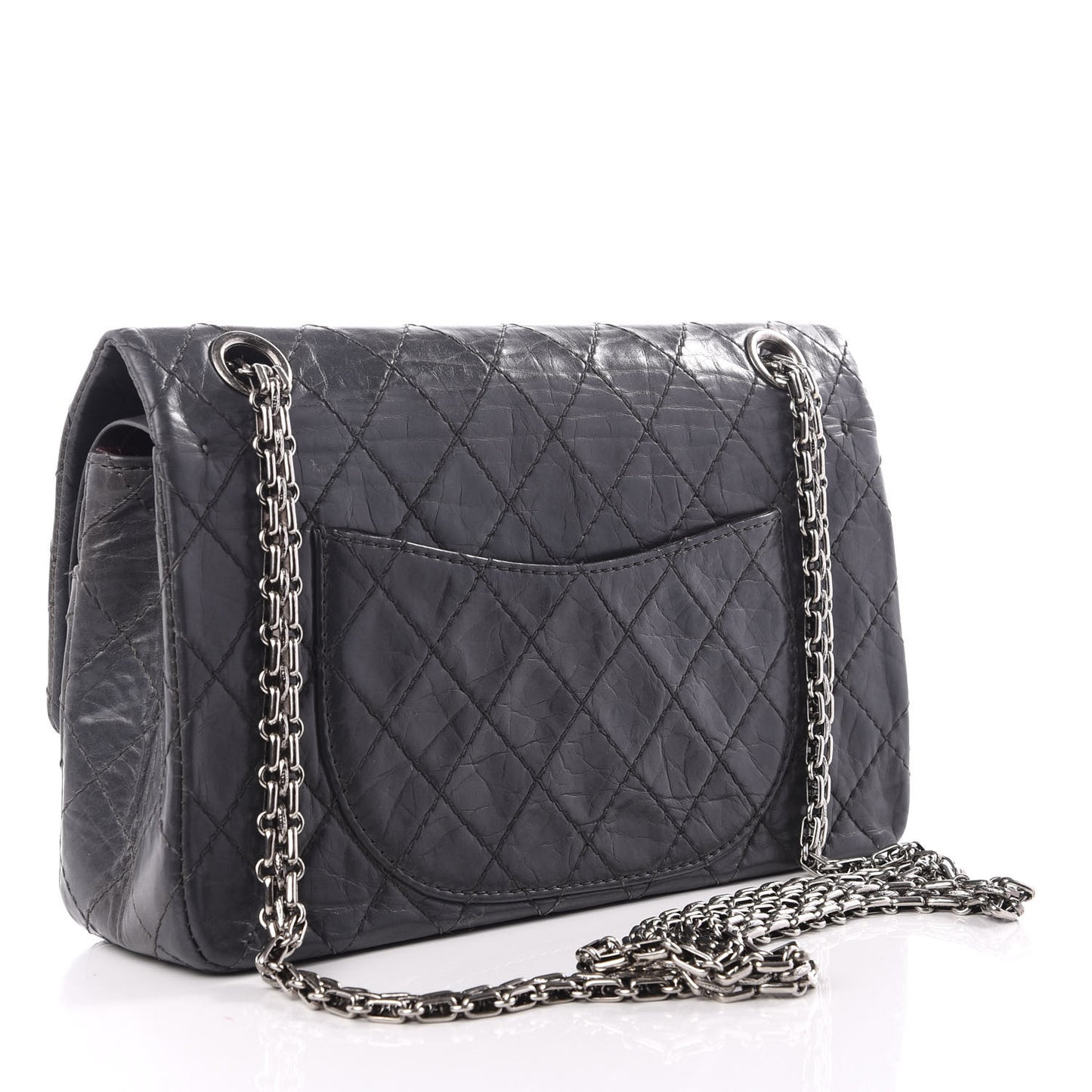 Aged Calfskin Quilted 50th Anniversary 2.55 Reissue 225 Flap Gris