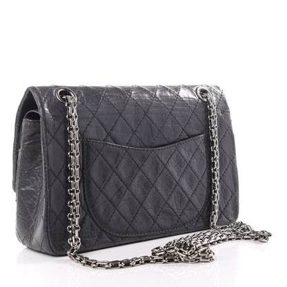 Chanel Aged Calfskin Quilted 50th Anniversary 2.55 Reissue 225 Flap Gris 2 of 9