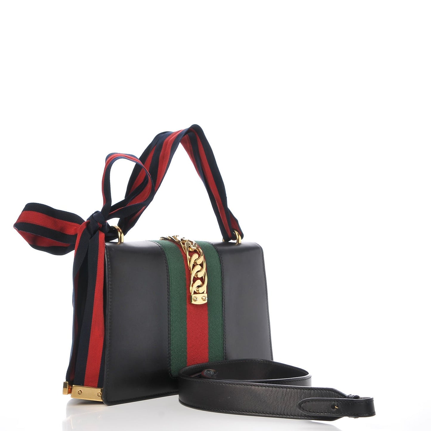 Calfskin Small Sylvie Shoulder Bag Black