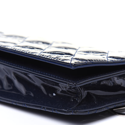 Christian Dior Patent Cannage Lady Dior Convertible Clutch Navy Blue 12 of 14