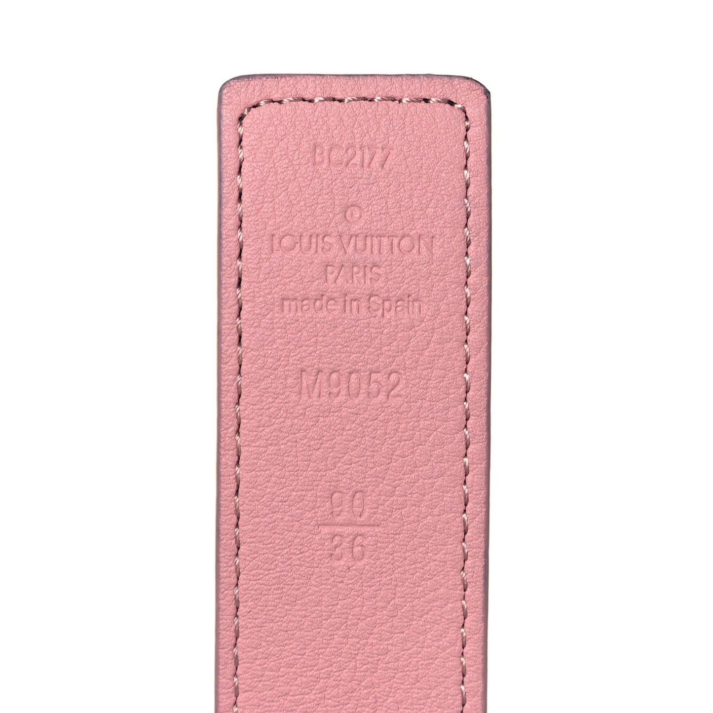 Calfskin Monogram 30mm LV Initiales Reversible Belt 90 36 Rose Poudre