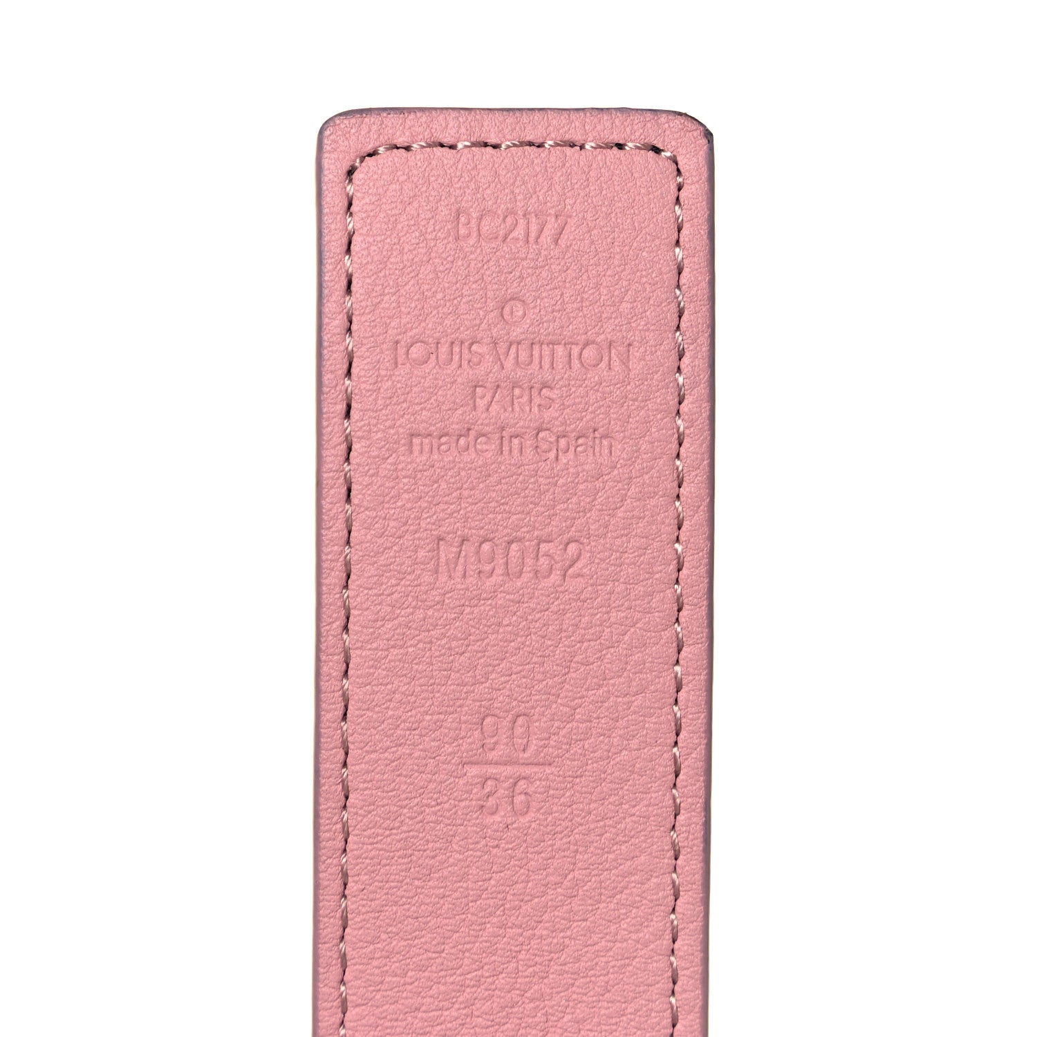 Louis Vuitton Calfskin Monogram 30mm LV Initiales Reversible Belt 90 36 Rose Poudre 3 of 4