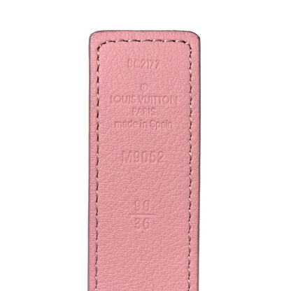 Louis Vuitton Calfskin Monogram 30mm LV Initiales Reversible Belt 90 36 Rose Poudre 3 of 4