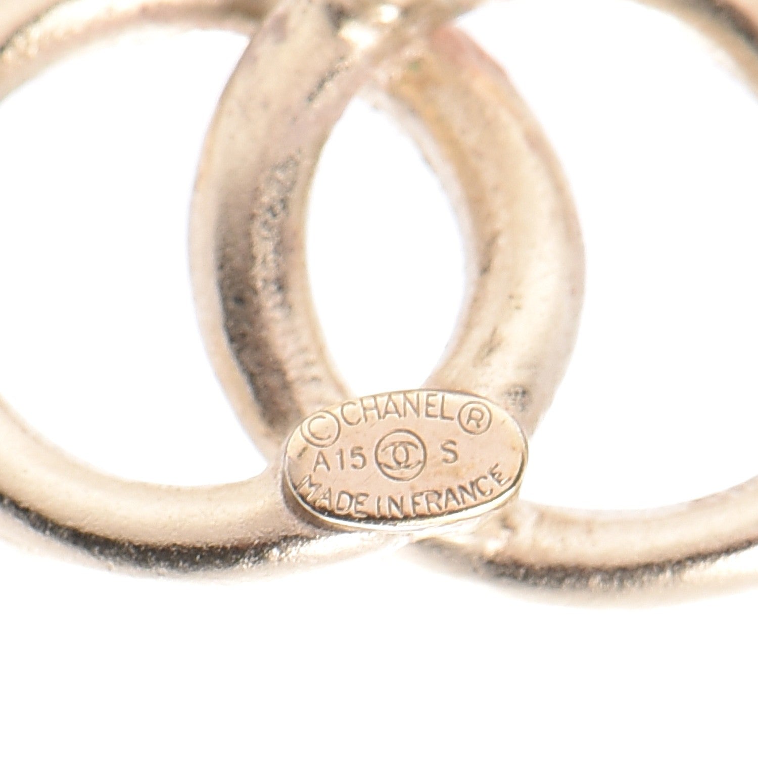 Chanel Crystal Baguette CC Earrings Gold Multicolor 5 of 6