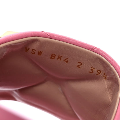Valentino Garavani Nappa Roman Stud Flat Slide Sandals 39.5 Flaming Pink 10 of 16