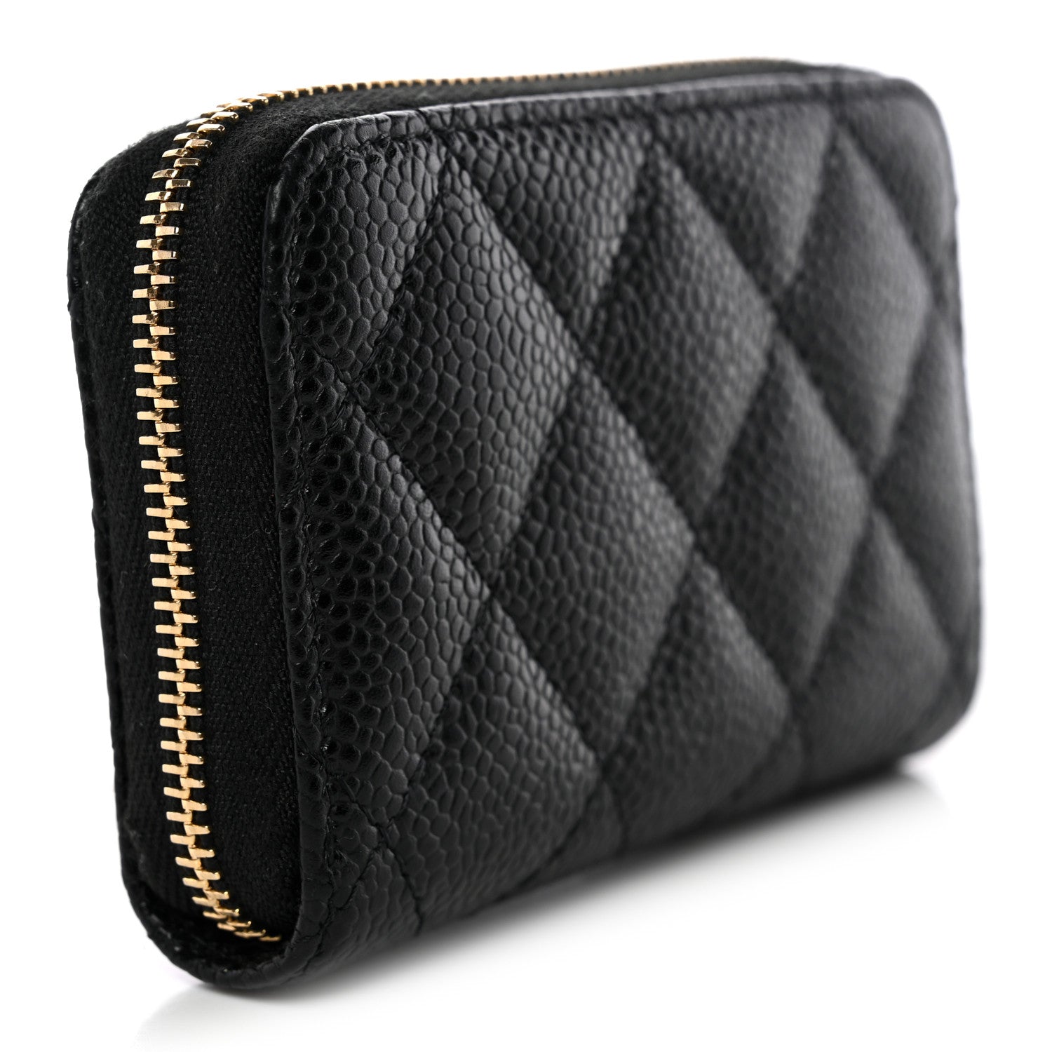 Chanel Caviar Quilted Zip Coin Purse Black 3 of 8