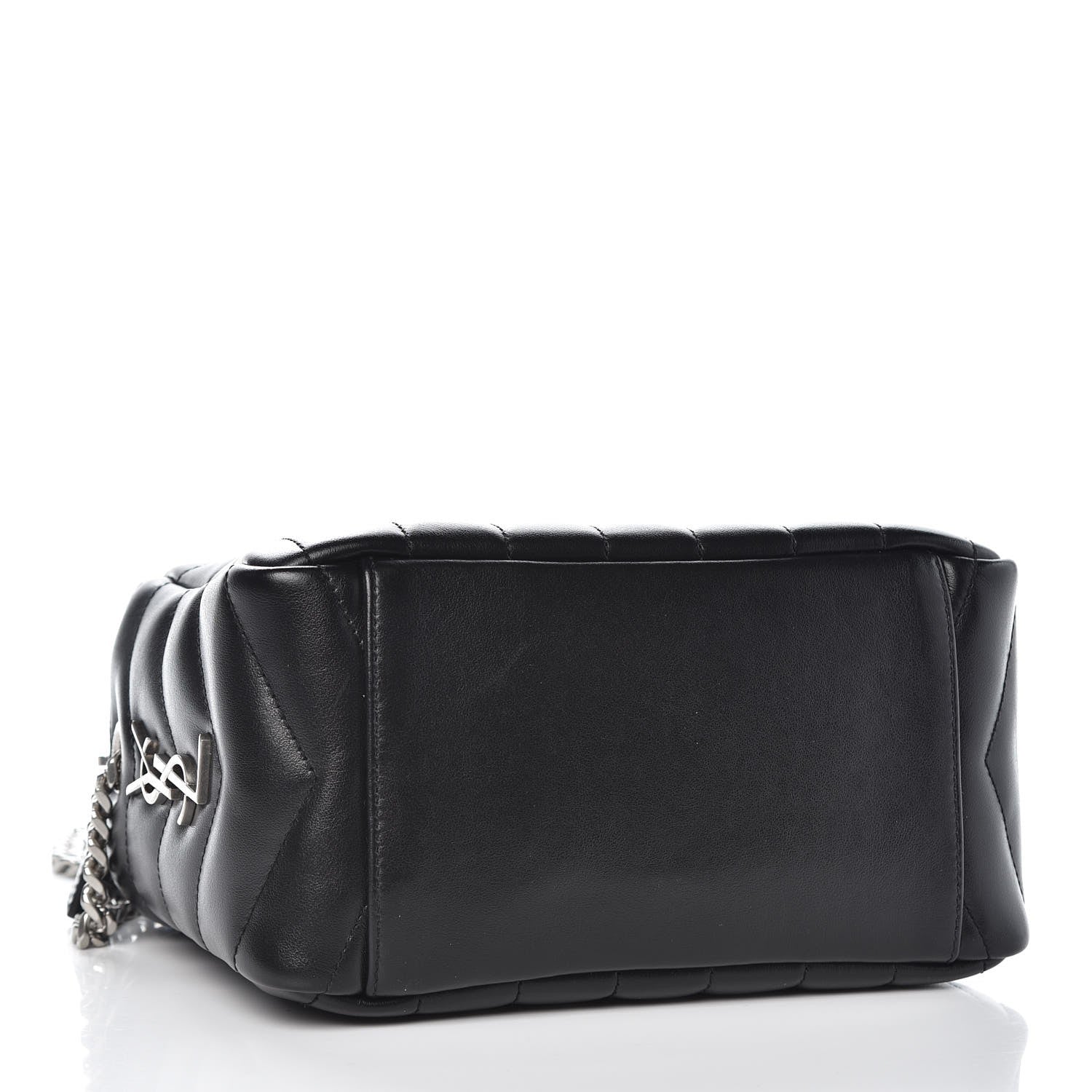 Saint Laurent Calfskin Y Quilted Monogram Small Loulou Bowling Bag Black 4 of 7