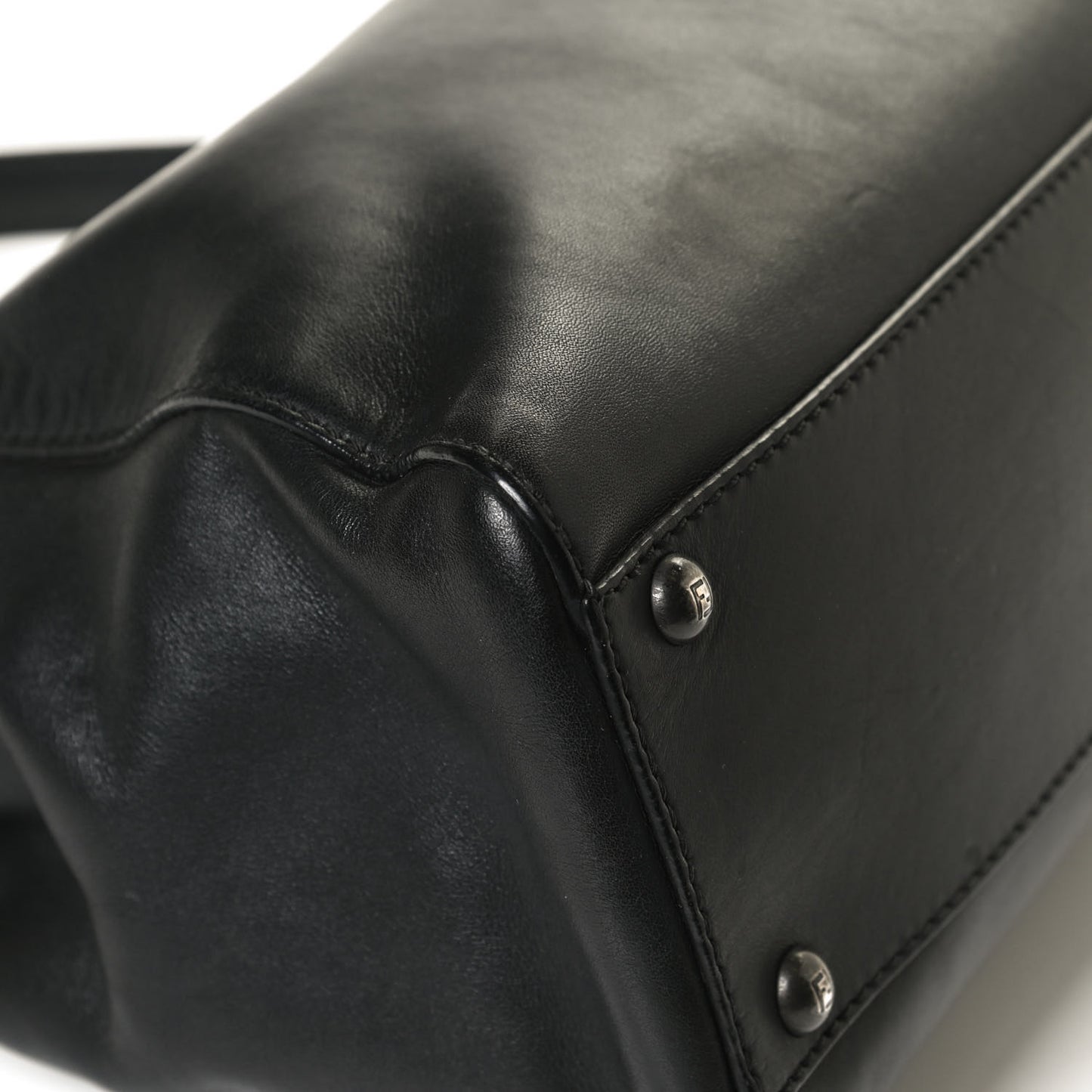 Calfskin Calf Hair Leopard Print Medium Peekaboo Iconic Satchel Black