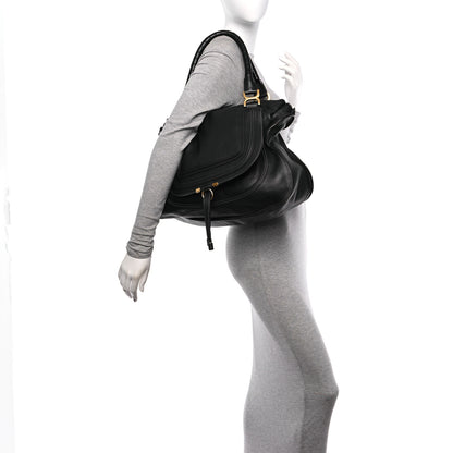 Chloe Calfskin Large Marcie Satchel Black 2 of 10