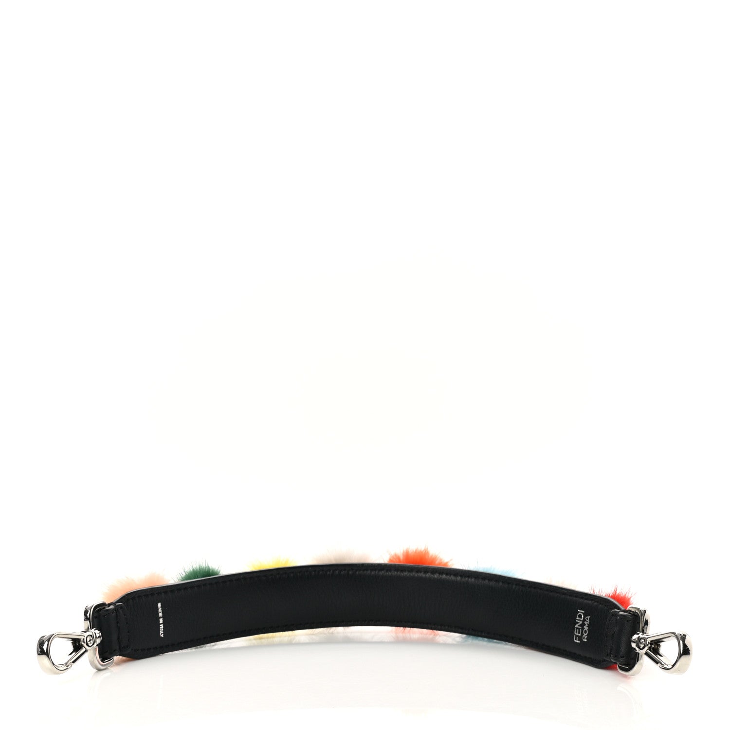 Fendi Mink Fur Pom Pom Mini Strap You Black Multicolor 2 of 4