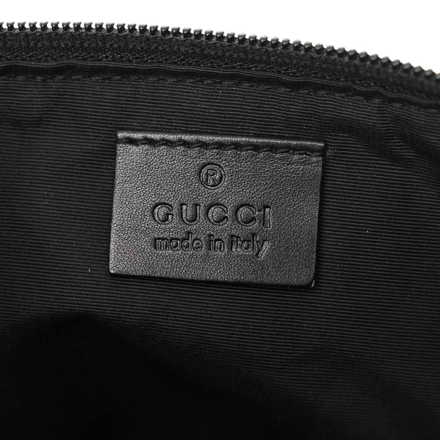 Gucci Denim Monogram Boat Pochette Black 6 of 11
