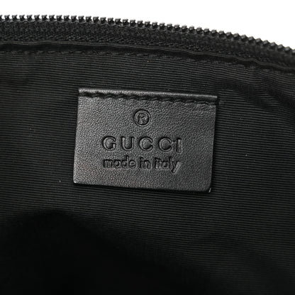 Gucci Denim Monogram Boat Pochette Black 6 of 11