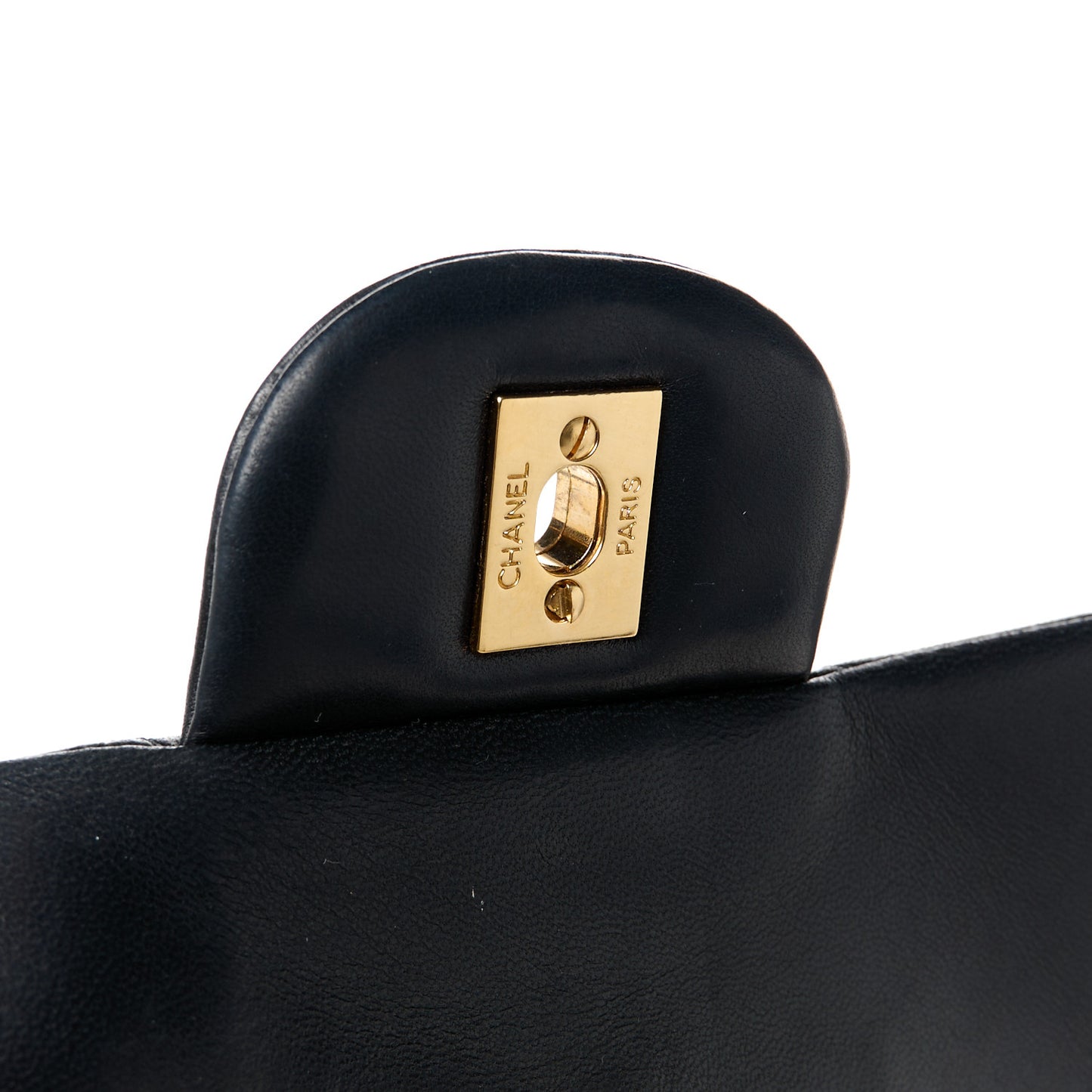 Lambskin Quilted Maxi Single Flap Black