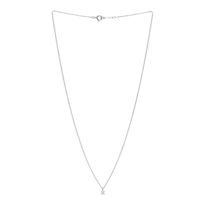 Tiffany Platinum Diamond .12ct Solitaire Pendant Necklace 3 of 6