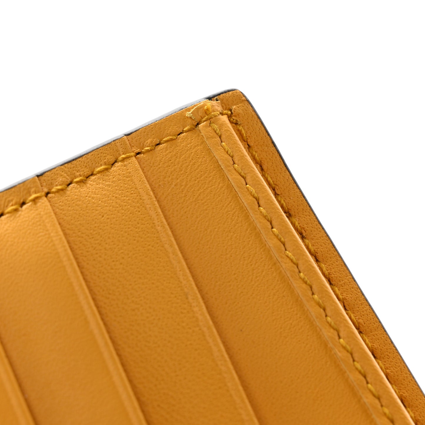 Calfskin Embossed Tiger Bi-Fold Wallet Yellow